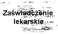 zawiadczenie lekarskie